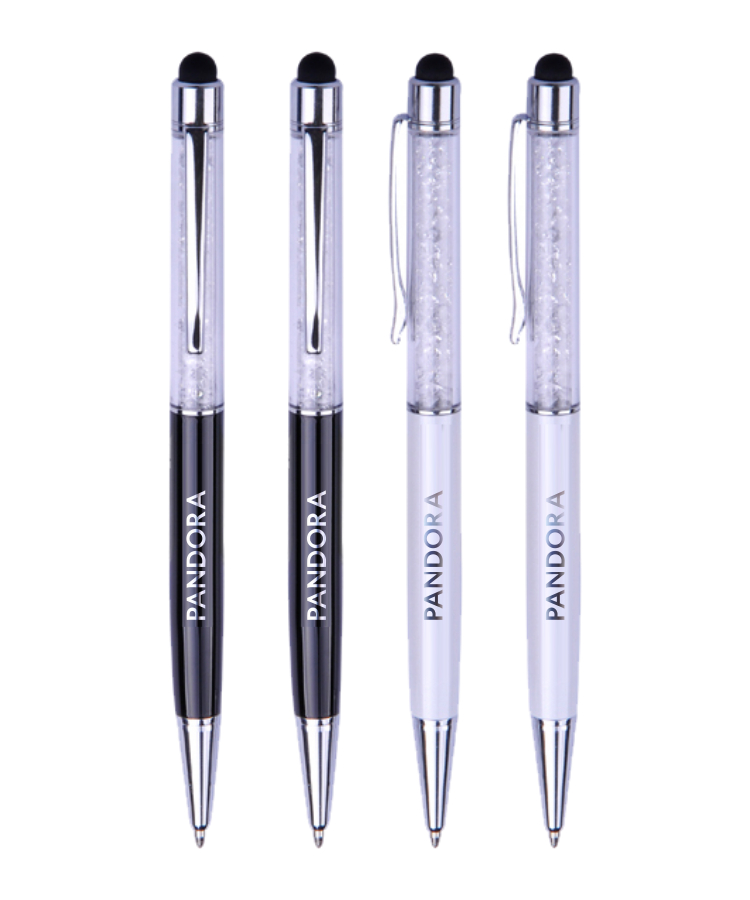 Union Printed - Gem Stone Metal Ballpoint Pen with Stylus & Cross Refill 2