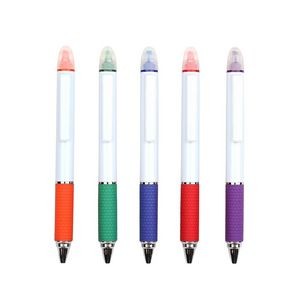 Color Barrel Pen With Yellow Highlighter 6