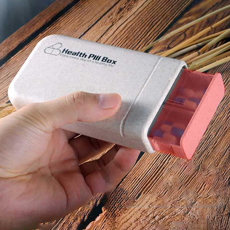 Wheat Straw Push Pull Pill Box 5