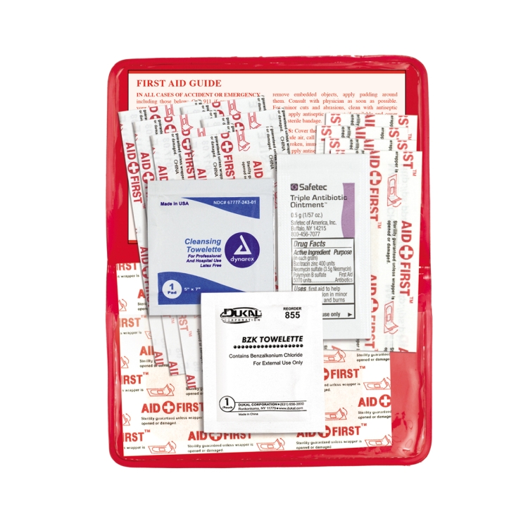 "HEAL-ON-THE-GO XL" 15 Piece Economy First Aid Kit in Colorful Vinyl Kit 10