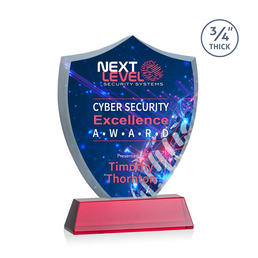 Scudo Shield VividPrint™ Award on Newhaven - Red 4