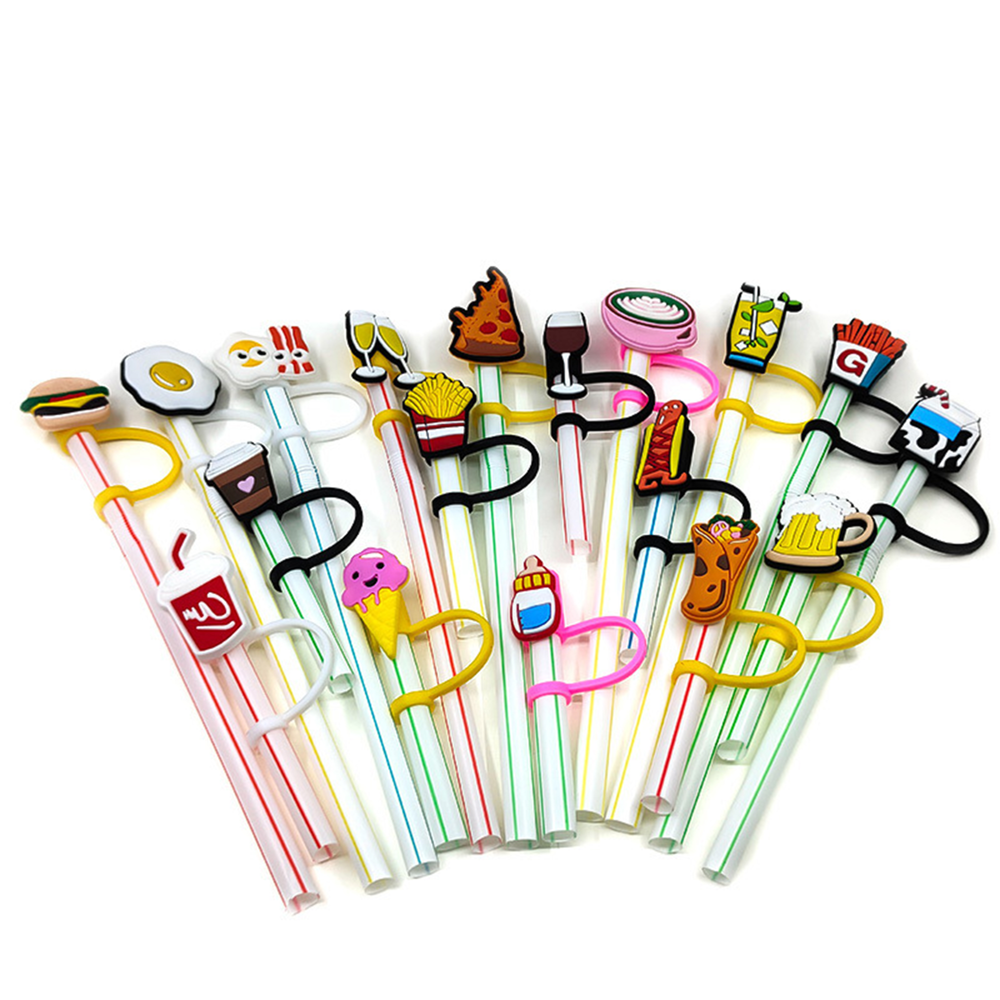 Silicone Straw Topper Charms Clip 4