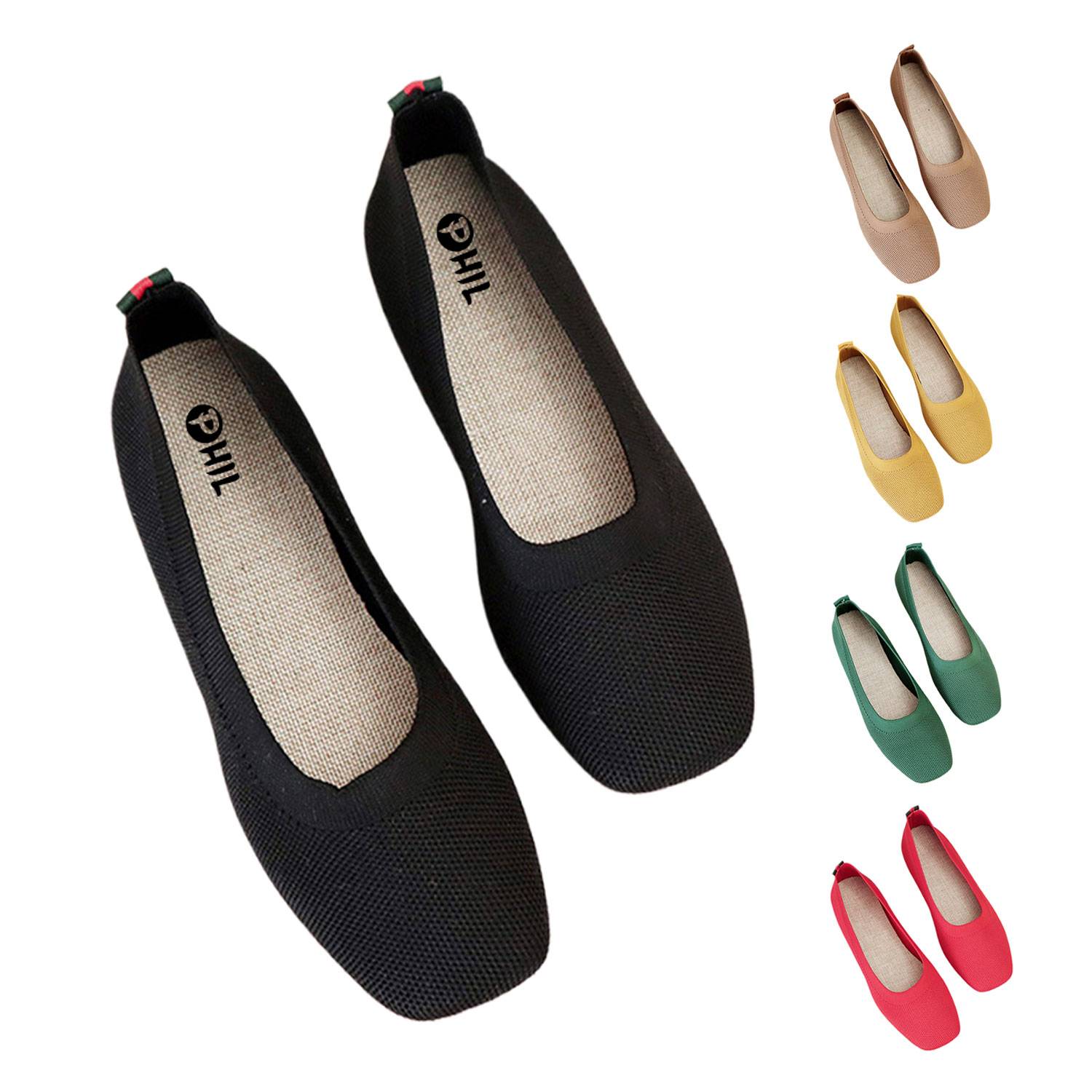 Women's breathable design knitted flats 2