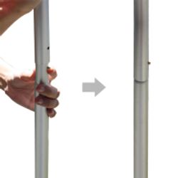 10' Silver Aluminum Display Pole 1