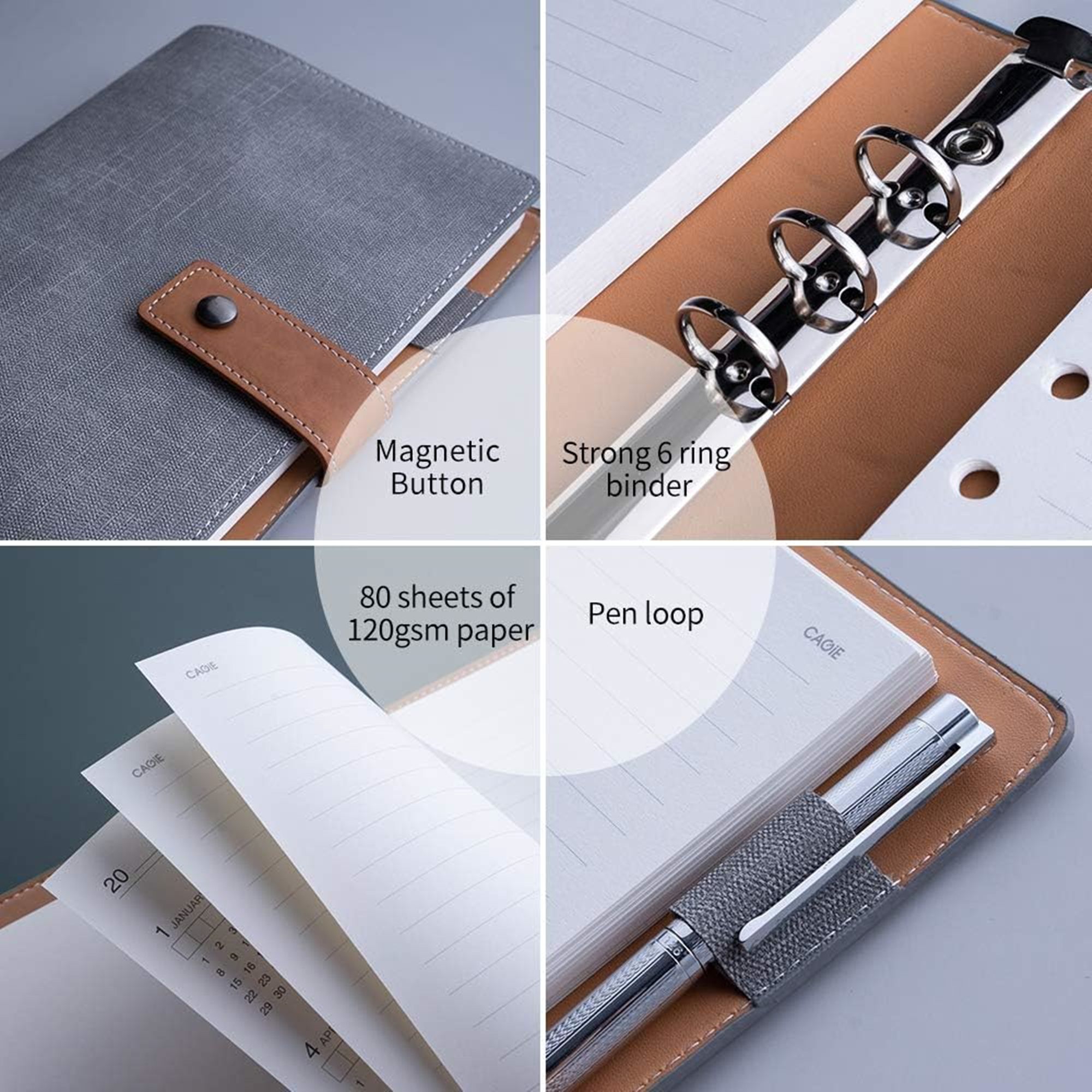 A5 Refillable Faux Leather Traveler Notebook 1
