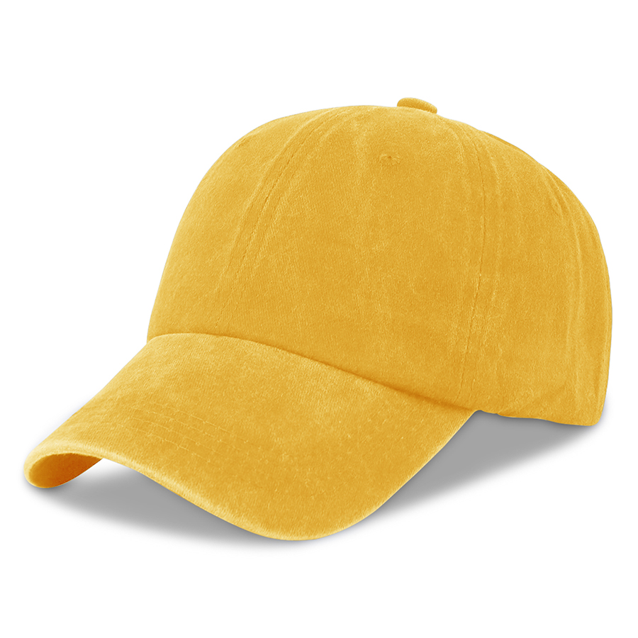 Stock Washed Cotton 6-Panel Baseball Cap w/ D-Ring Metal 33