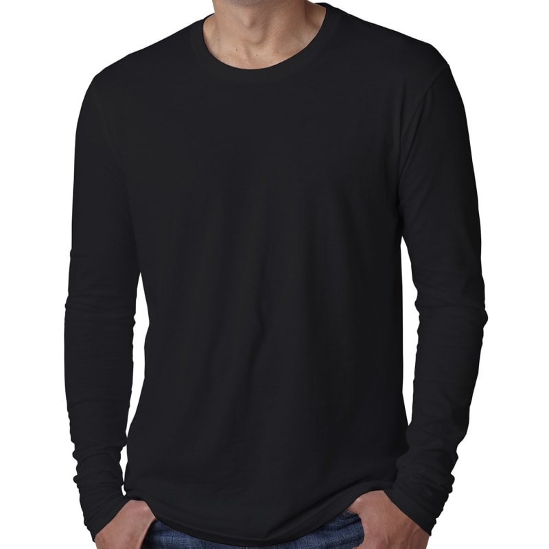 Next Level Mens Cotton Long-Sleeve Crew 2