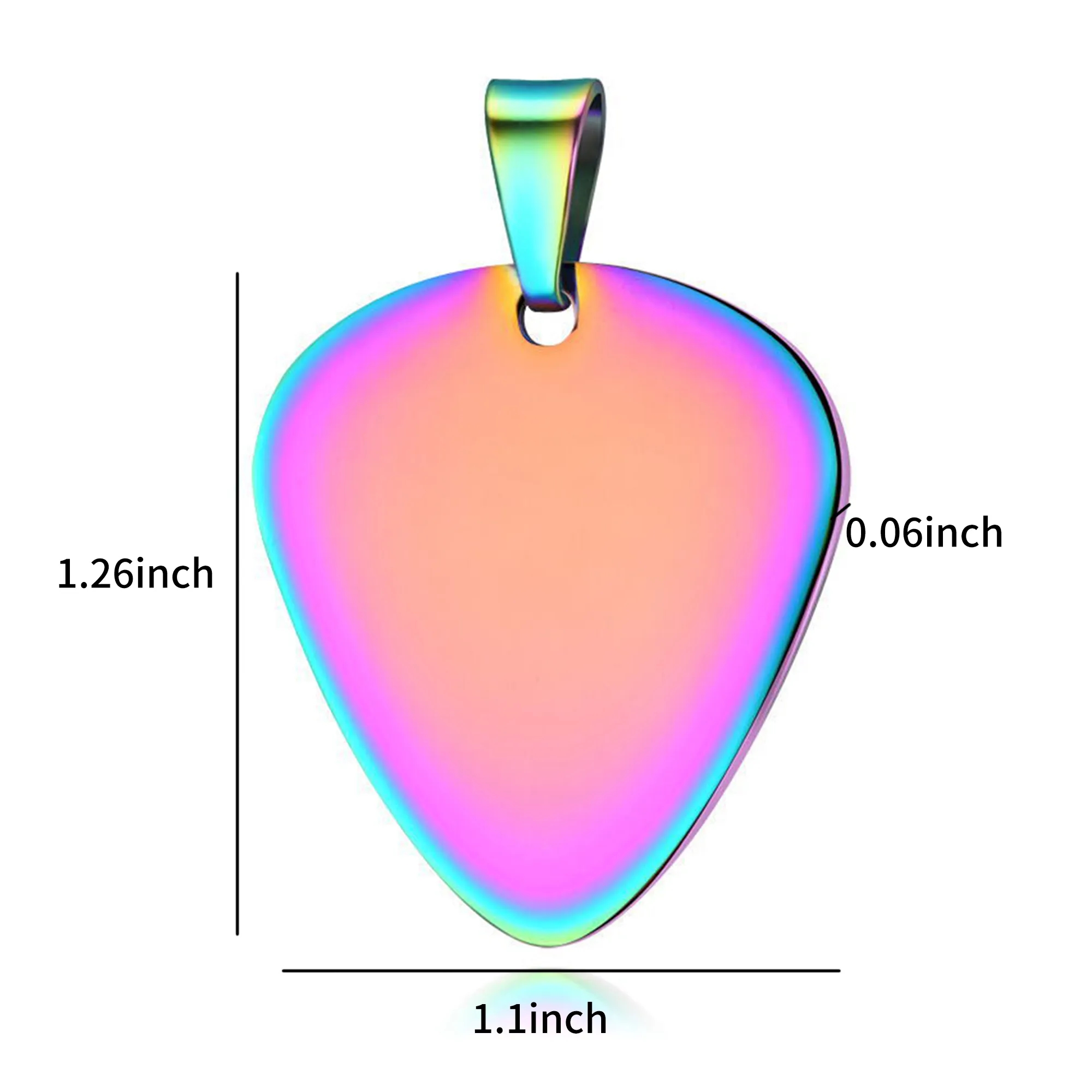 Durable Guitar Pick Pendant Necklace 6
