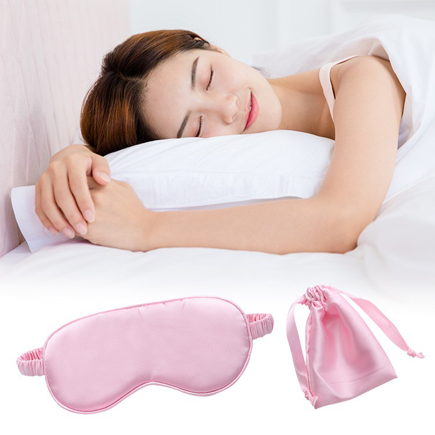 Simulated Silk Eye Mask With Pouch 4