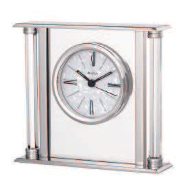 The Pearl Silver Mantle Clock 2