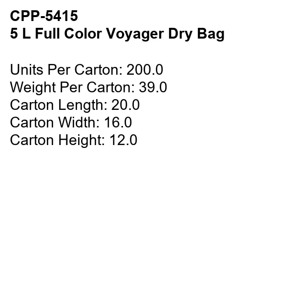 5 L Full Color Voyager Dry Bag 5