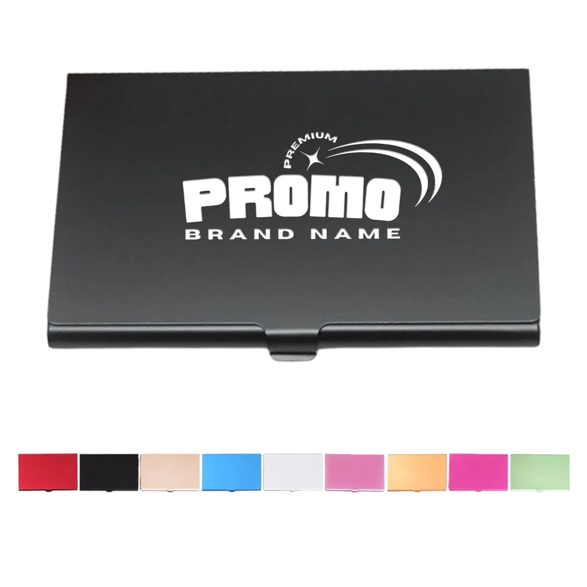 Unisex Buckle Pocket Metal Case Slim Business Card Holder 2