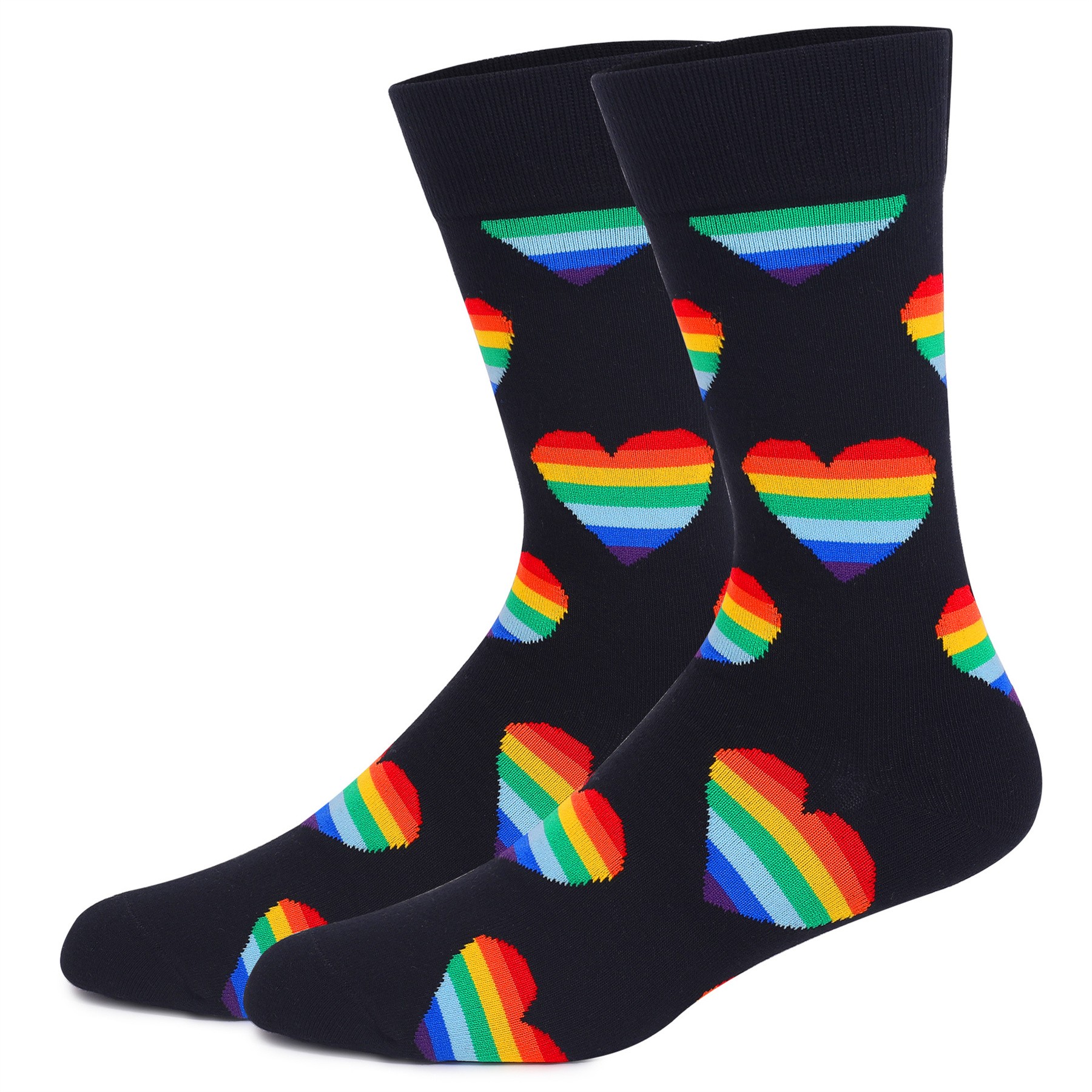 Colorful Patterned Mid Calf Knit Dress Sock 5