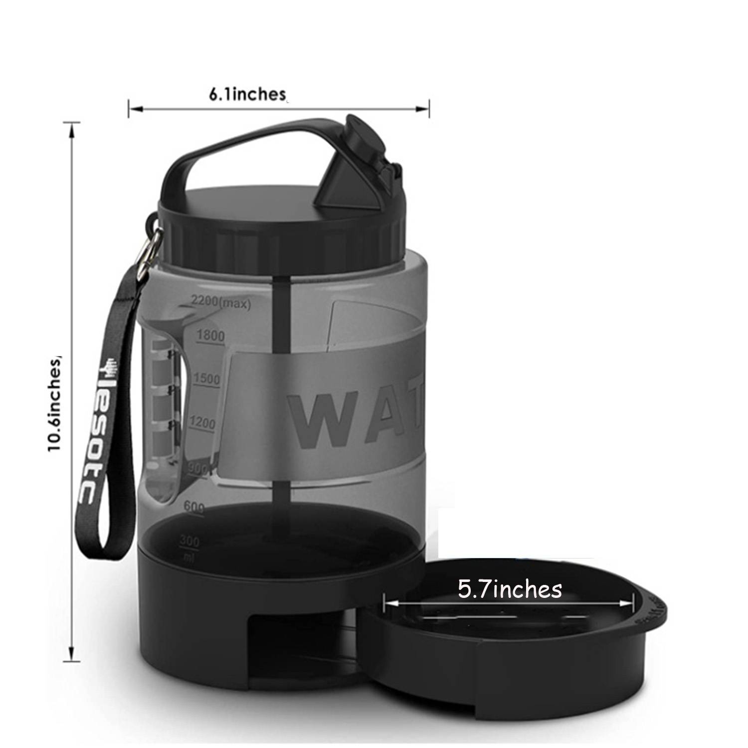 77oz Large Capacity Pet Water Dispenser Bottle for Outdoor 4