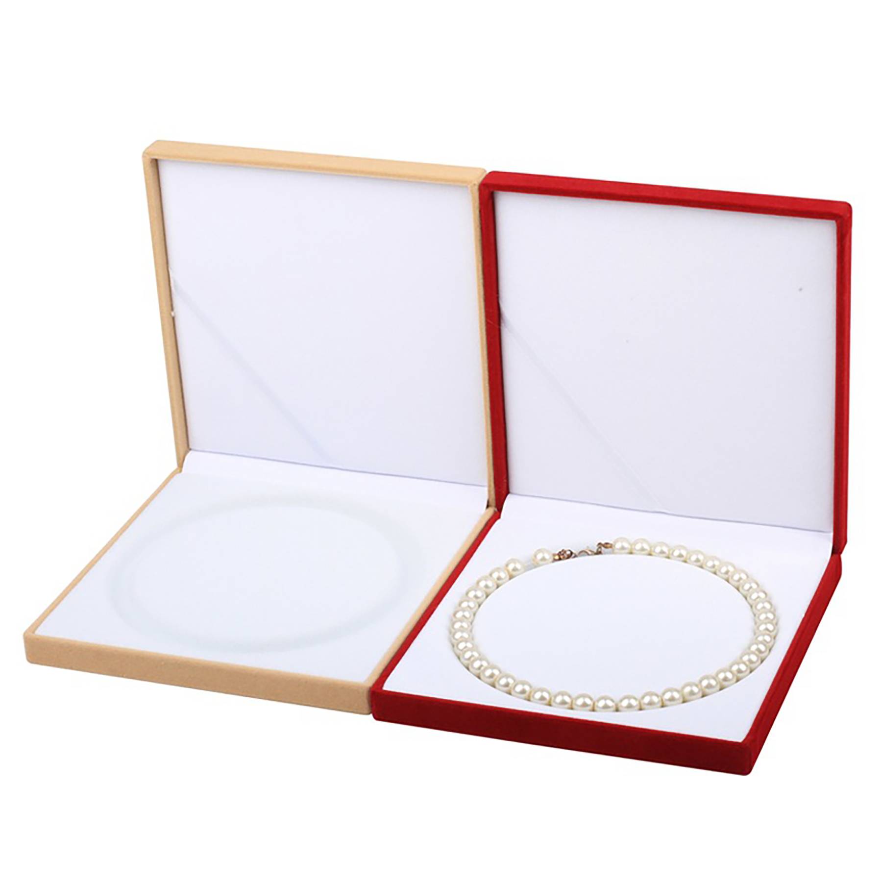 Flannelette pearl jewelry box Pendant packaging 2