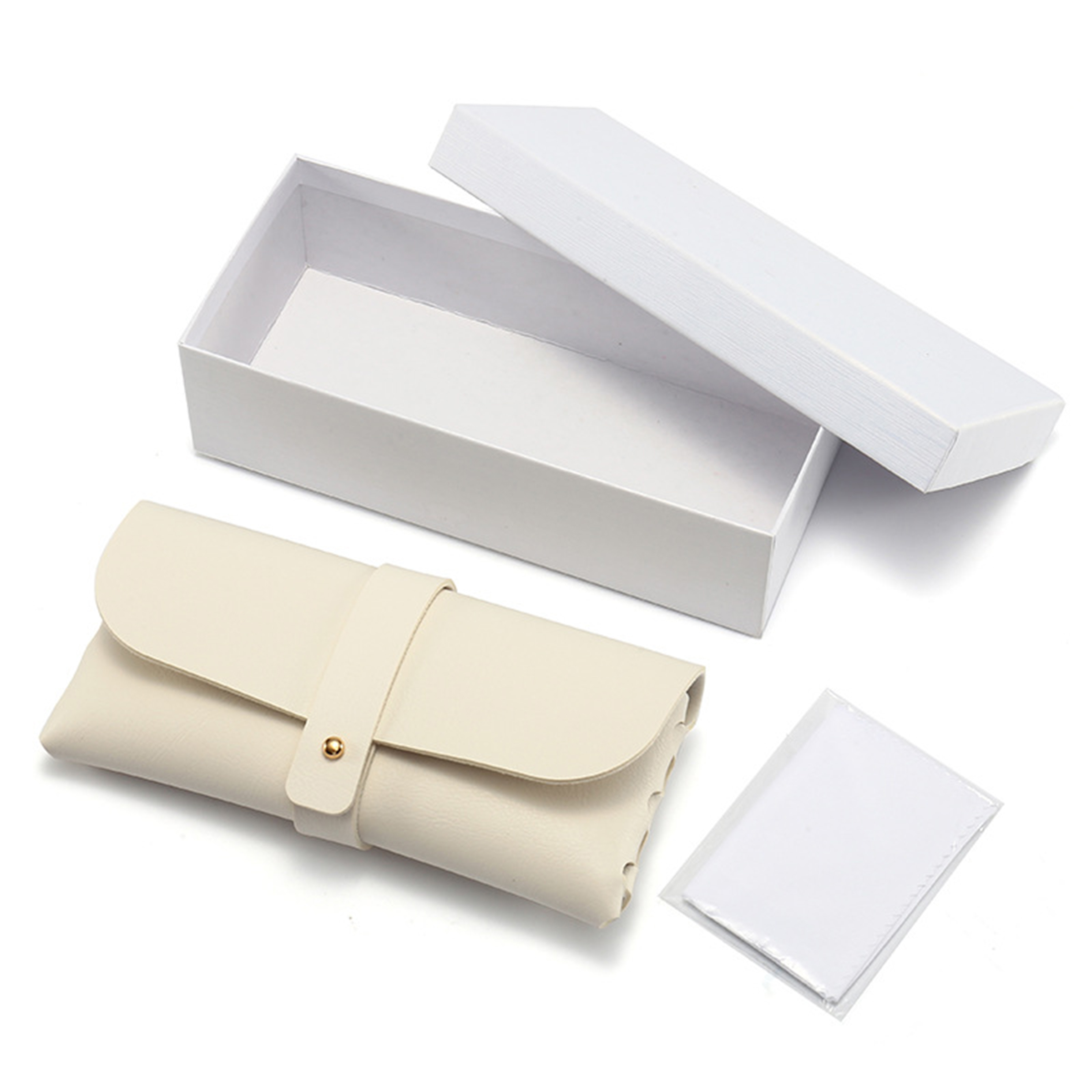 Pu Nail Buckle Glasses Soft Bag 4