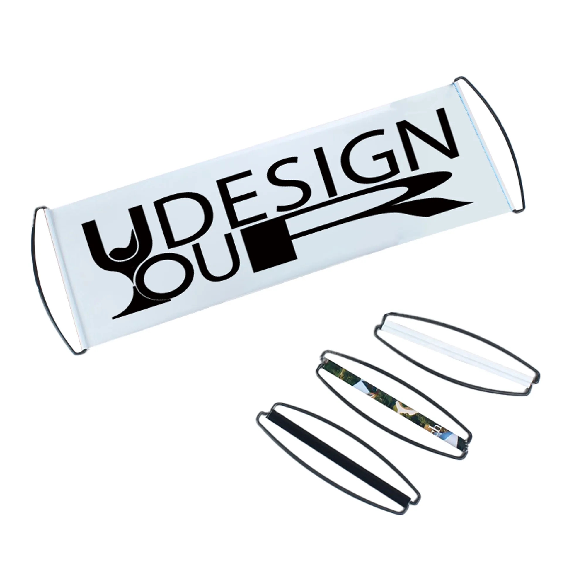 Portable Retractable Advertising Hand Banner 1