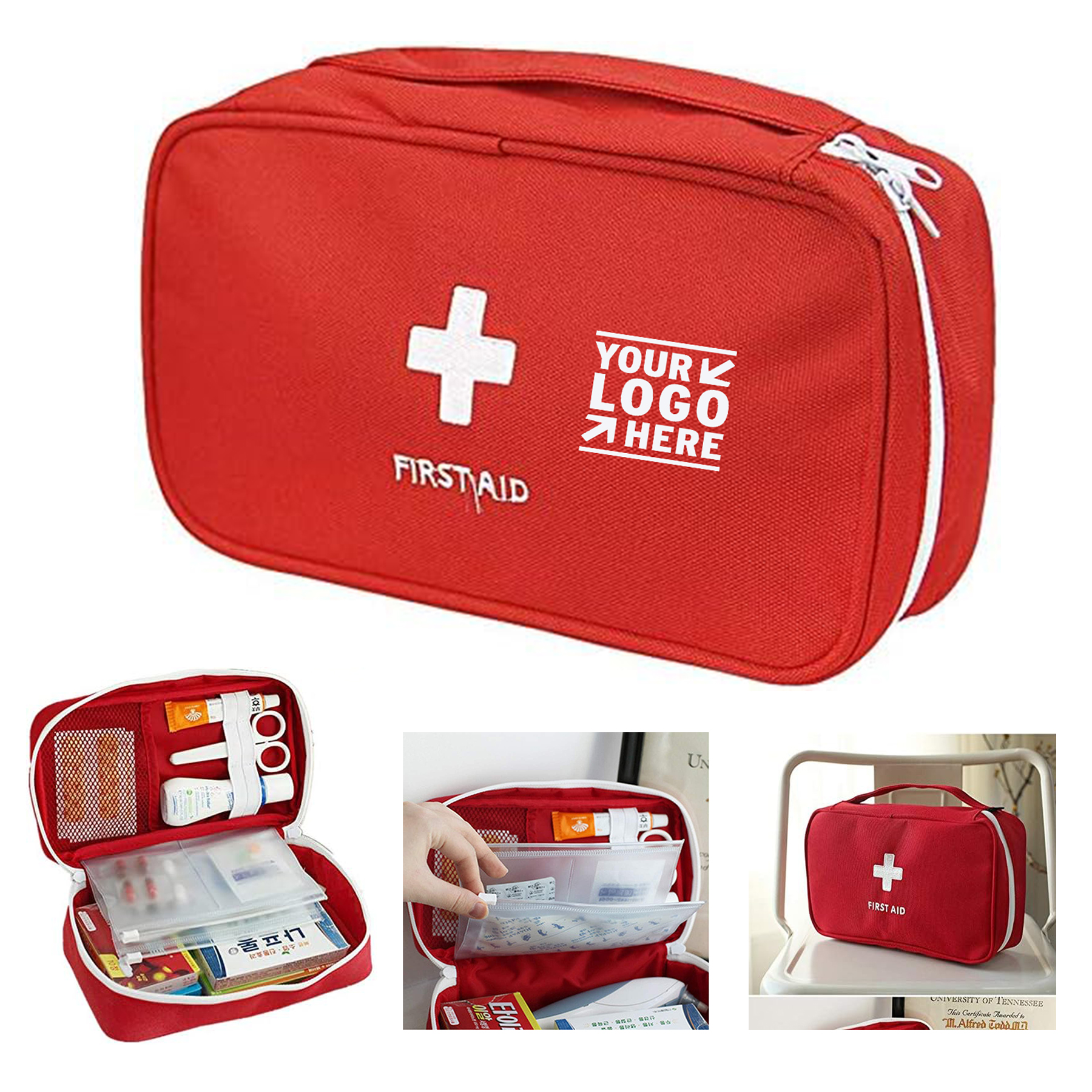 Home Outdoor Travel First Aid Kit Bag Mini Empty Medical Storage Pouch 2