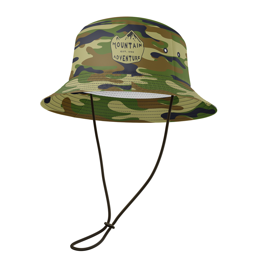 Performance Poly Sublimation Brimmer Hat w/ Adjustable Cord