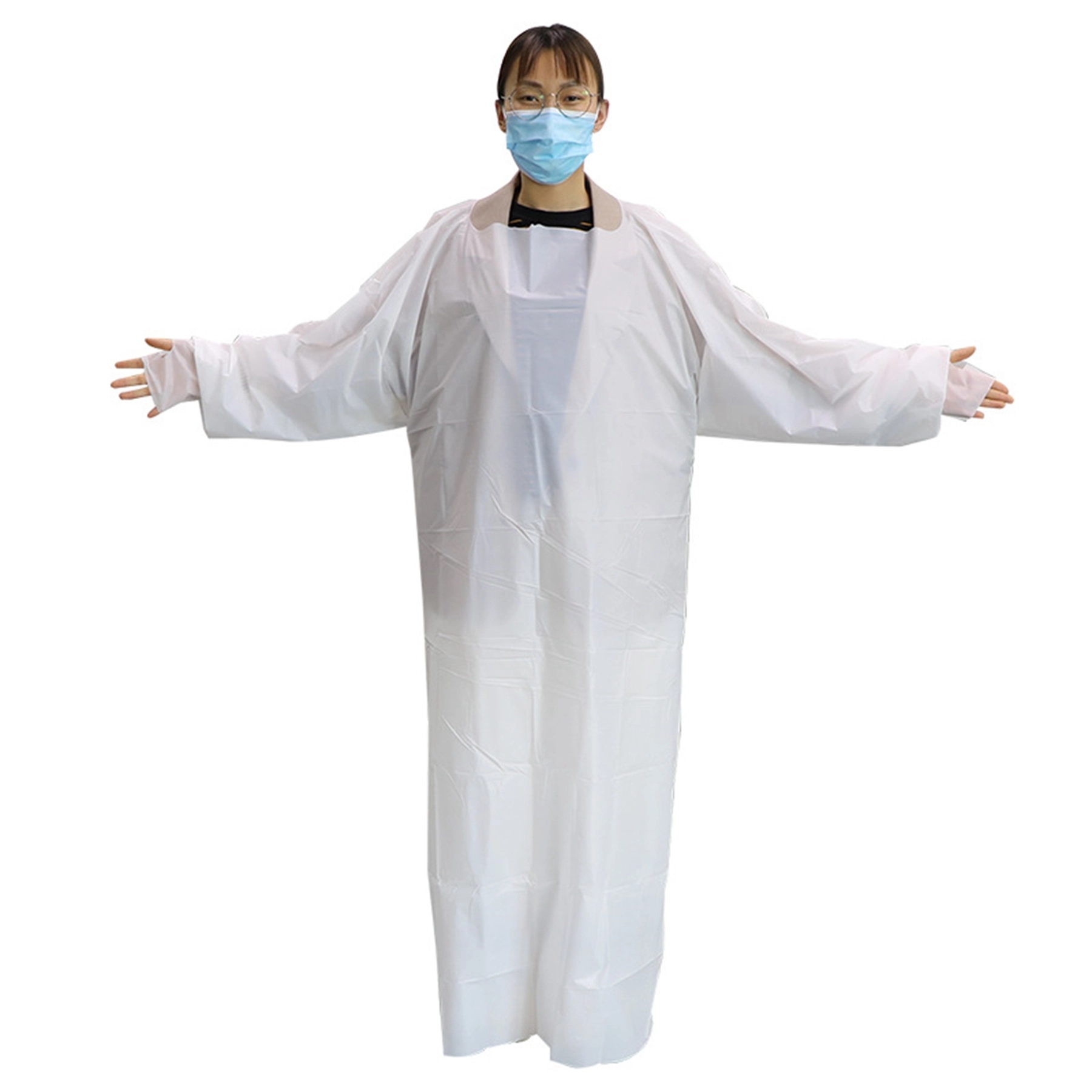 Waterproof Disposable Plastic Isolation CPE Gowns 2