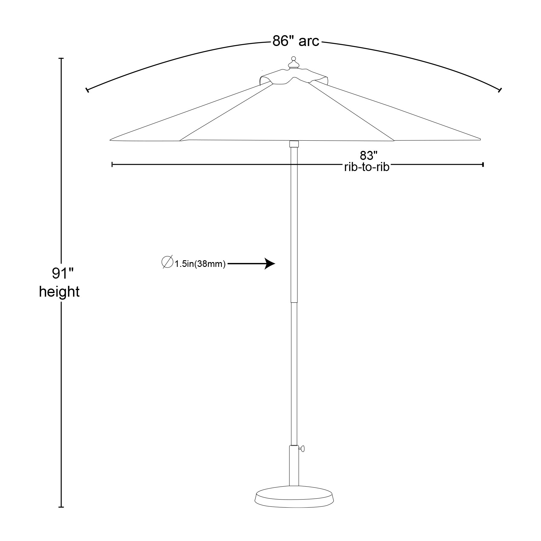 7' Full Color Steel Market Umbrella 2