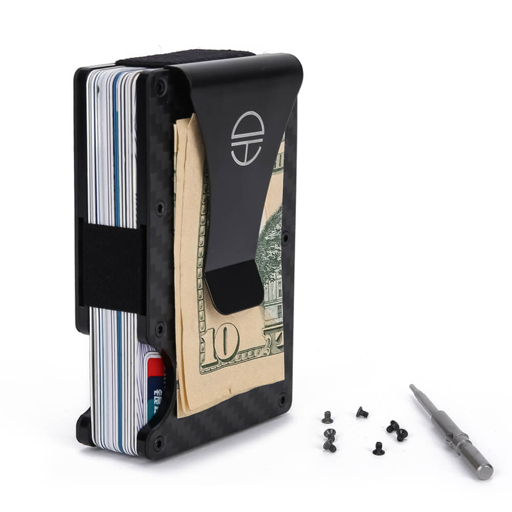 Aluminum Slim Metal Wallet with Money Clip 2