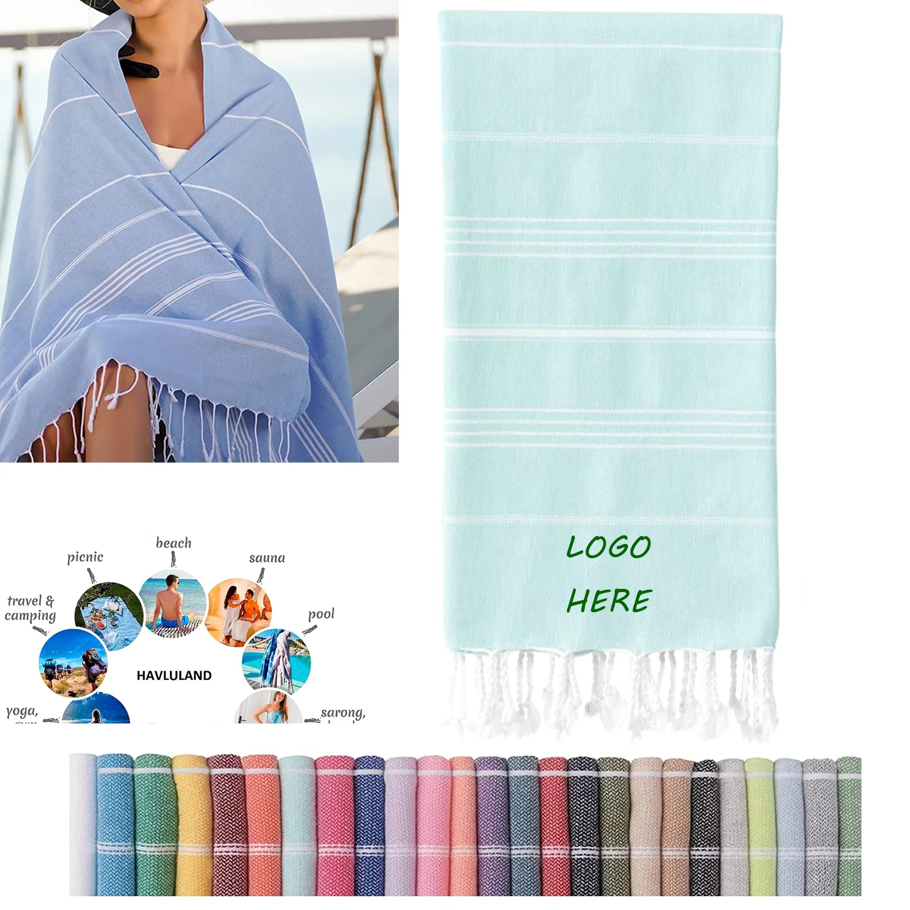 Tassel bath towel 2