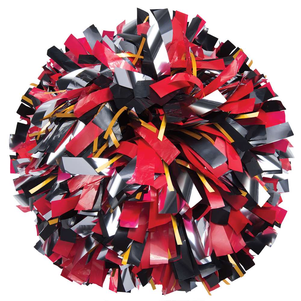 Custom Plastic Show Pom with Flash and Glitter 50
