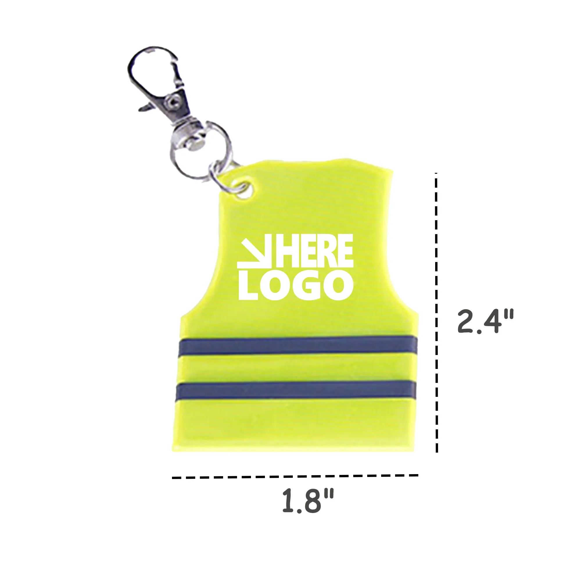 MOQ 20 Reflective Safety Vest Keychain Pendant 3