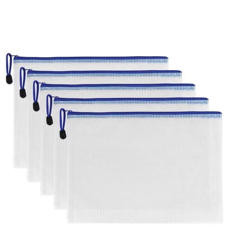 Zipper Pencil Pouch Plastic Zip File Bags 6