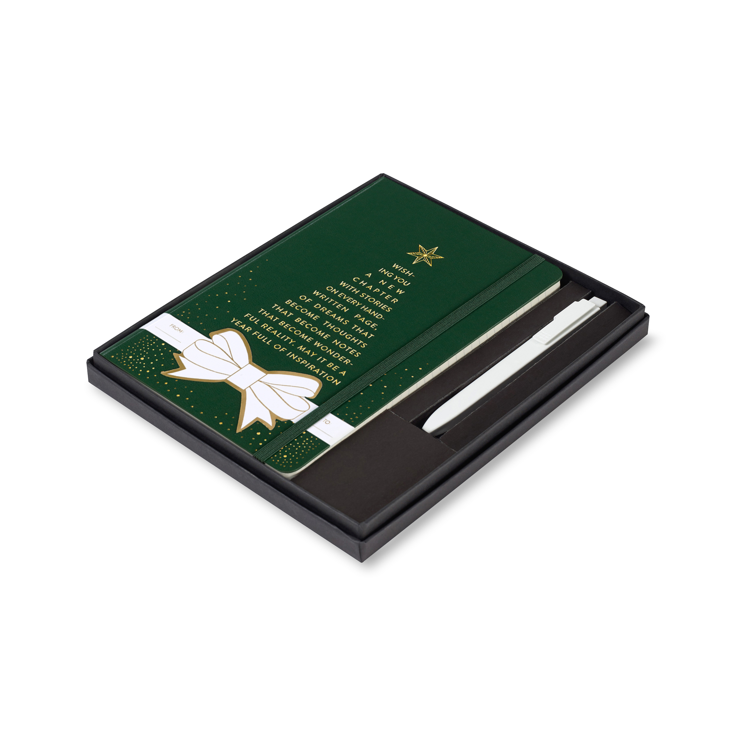 Moleskine® Hard Cover Holiday Notebook and GO Pen Gift Set 5