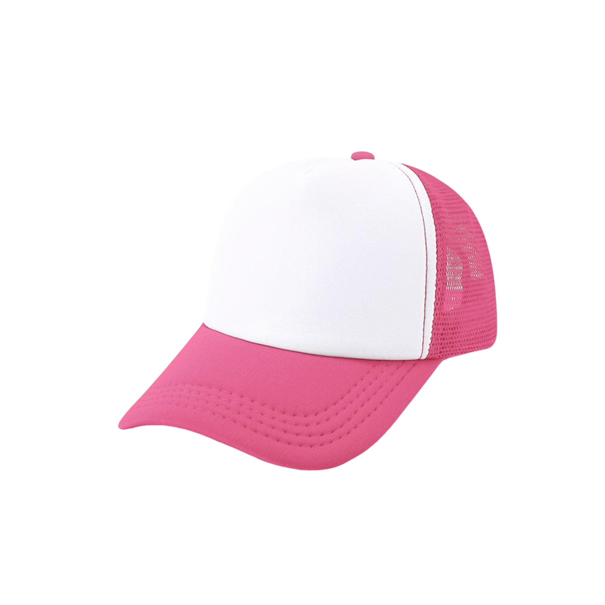 Sponge Mesh Back Trucker Cap With Plastic Snapback 4