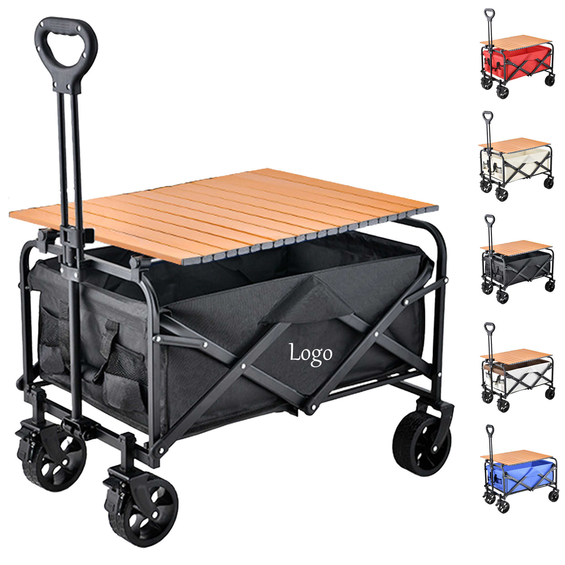 Outdoor Foldable Camping Cart with Steel Table 8
