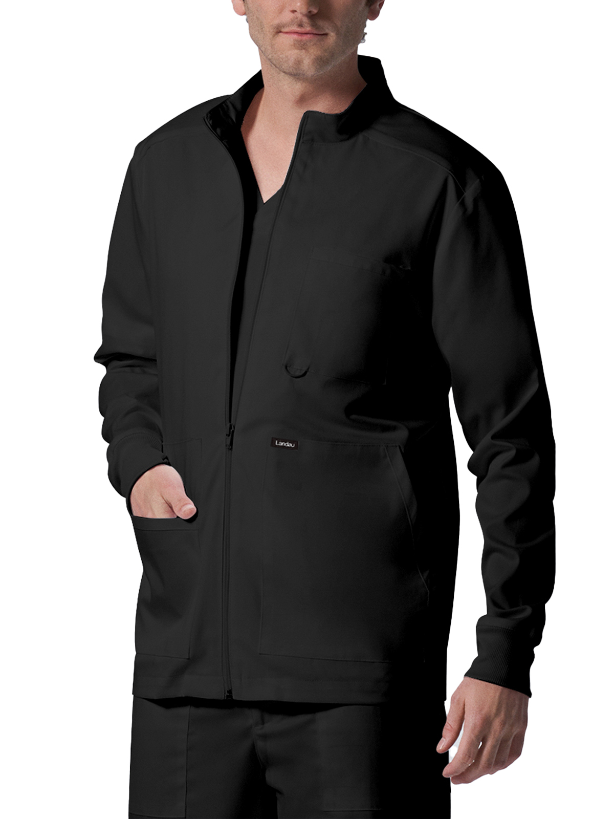 Landau - ProFlex - Men's Four-Pocket Mock Neck Zip-Front Jacket 2
