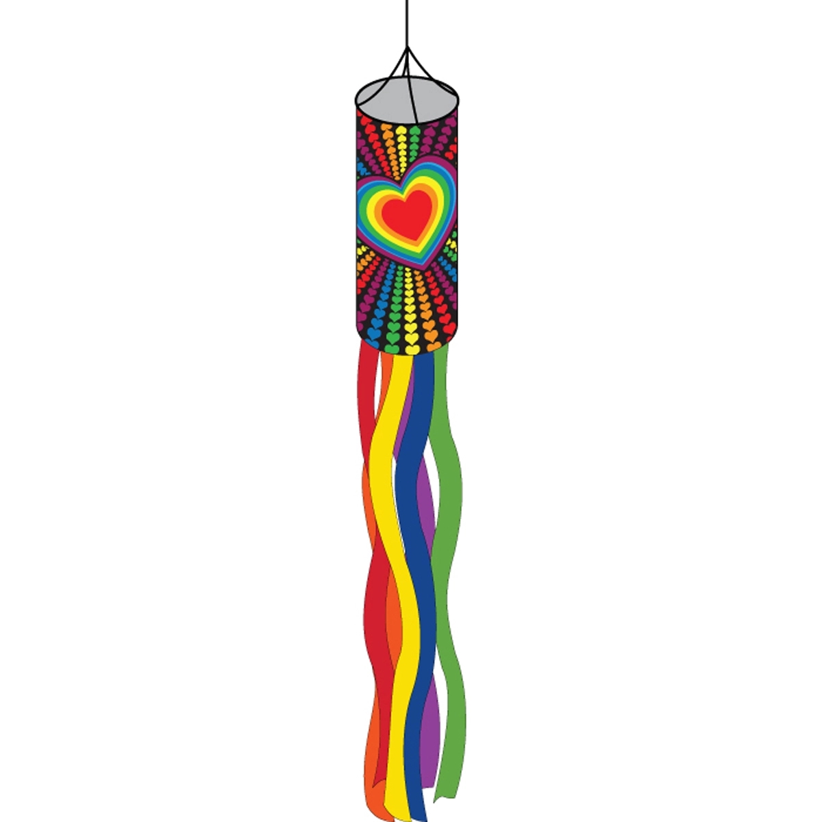 Rainbow Hearts Windsock 2