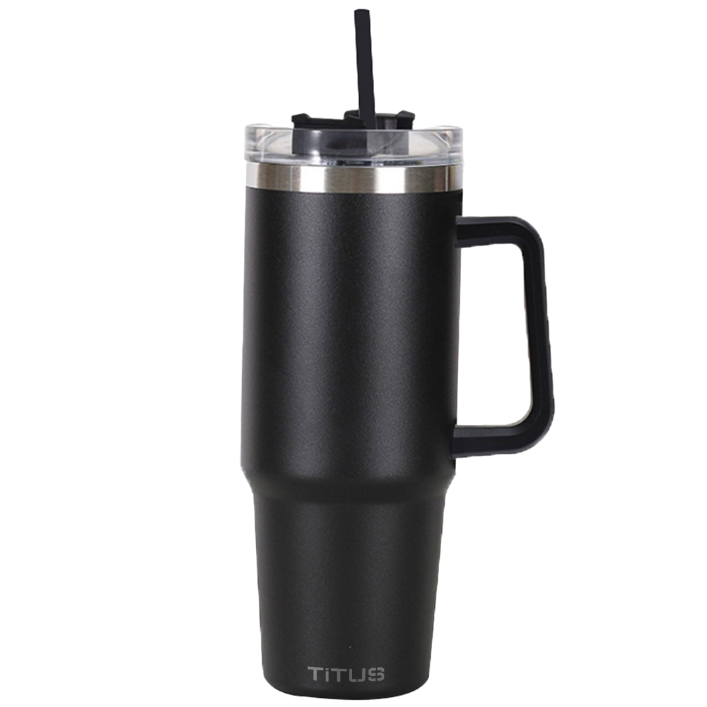 TiTUS® 30 oz Travel Mug with Straw & 12 oz Insulated Mug Gift Set