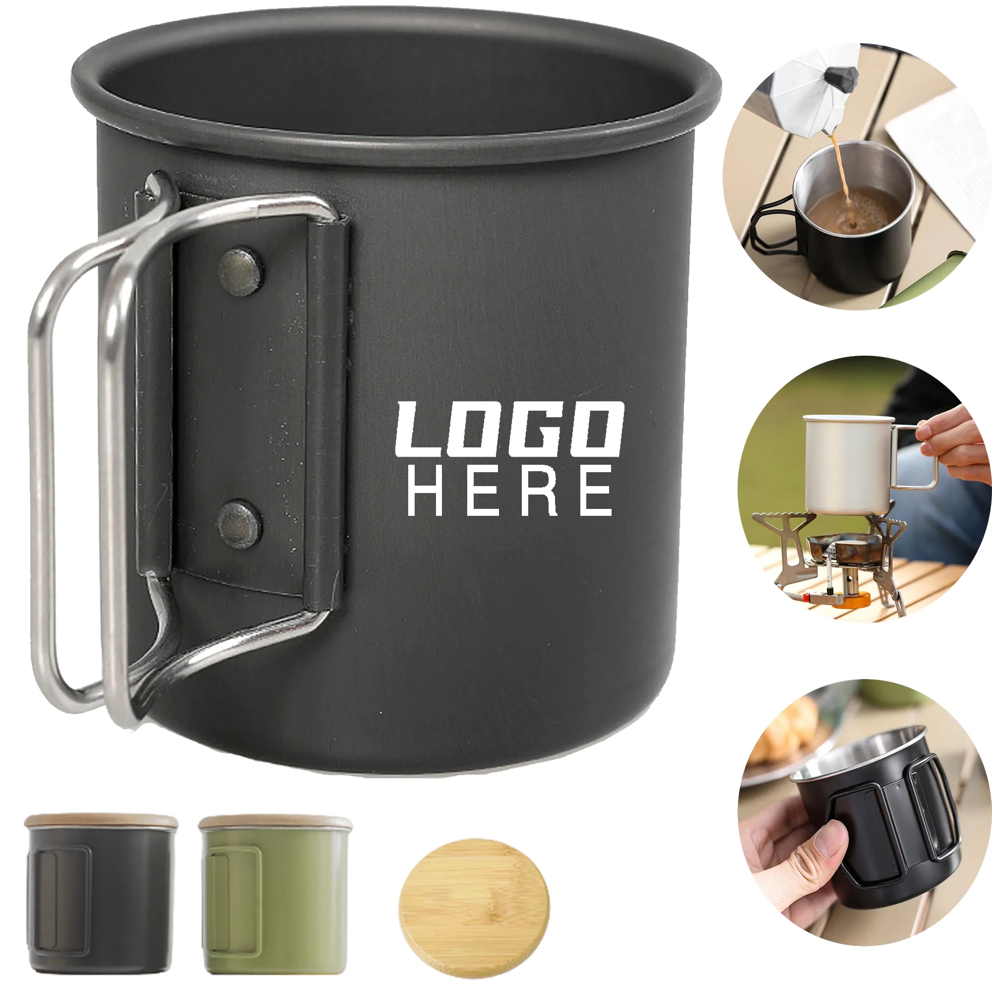 10oz Outdoor Camping Mug With Folding Handle MOQ50pcs 5