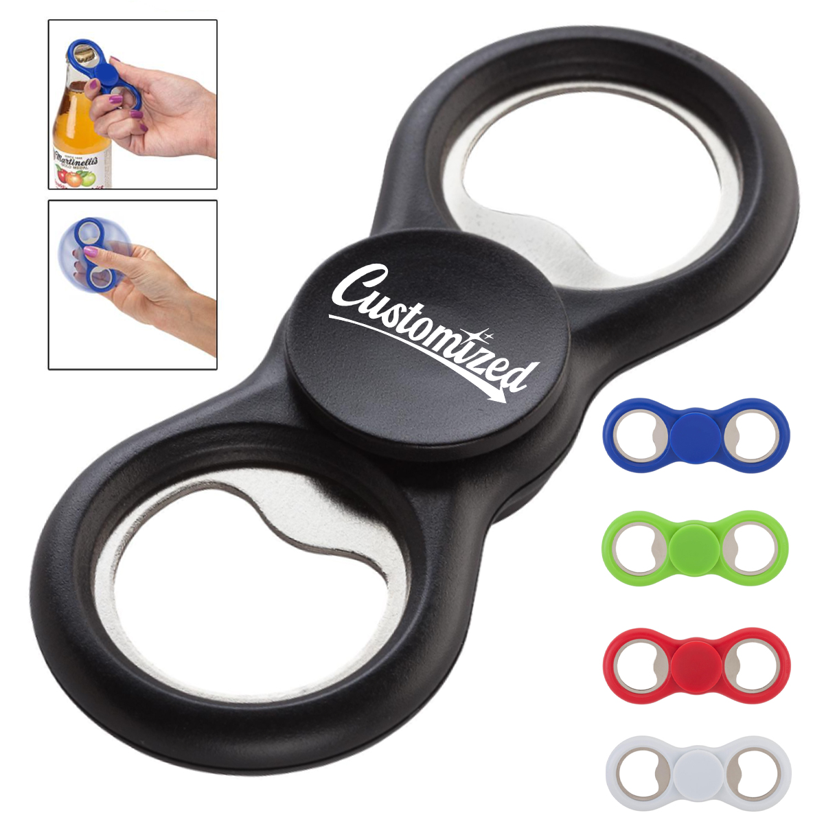 Double Headed Bottle Opener with Spinner Grip 6