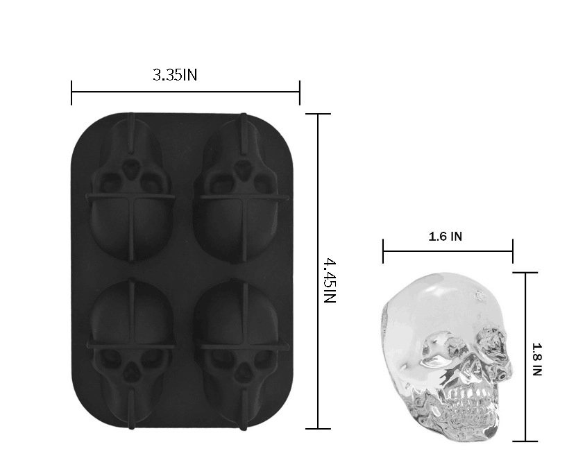 Whiscky Skull Ice Mold 2