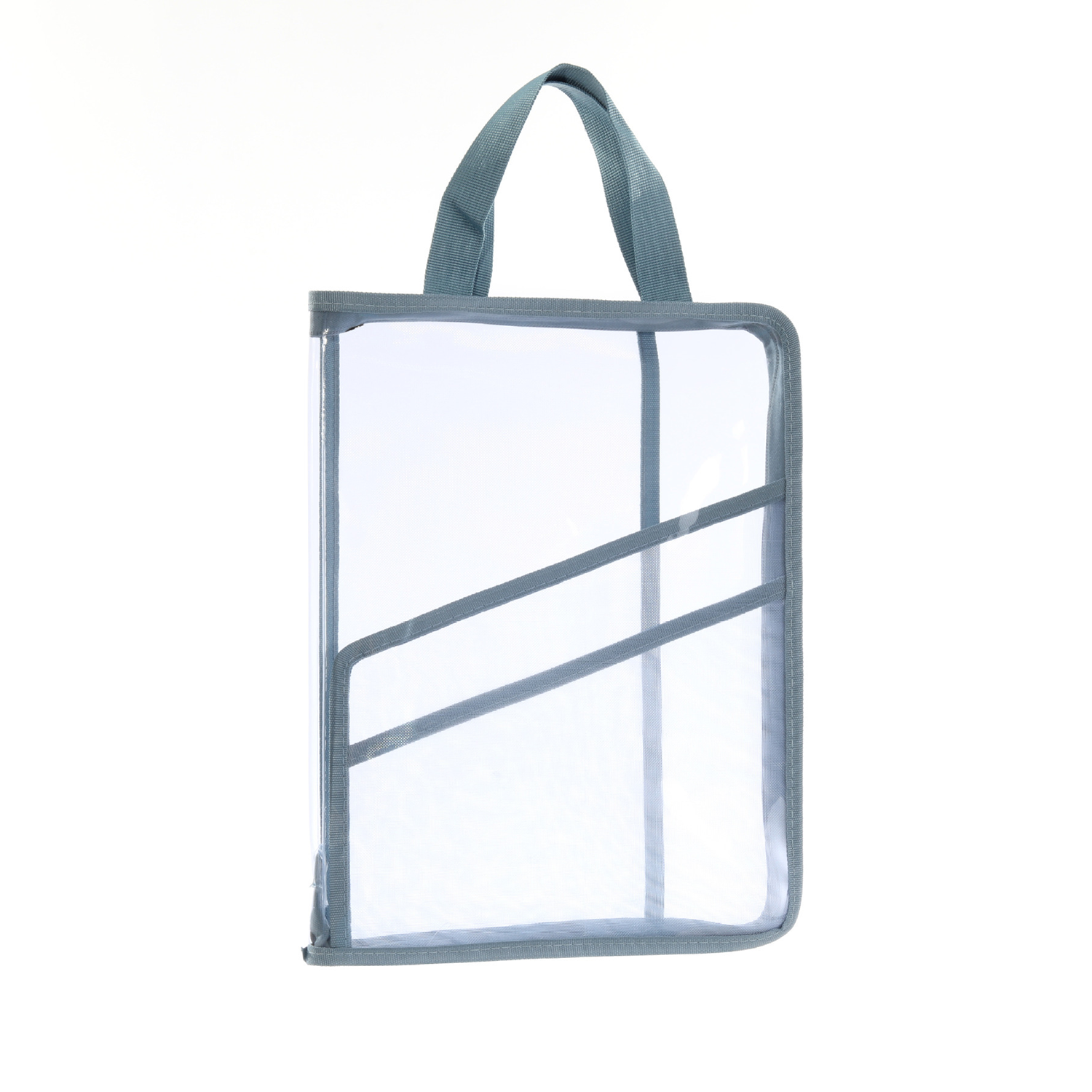 A4 PVC Clear Zipper Book Pouches File Bag with Handle 5
