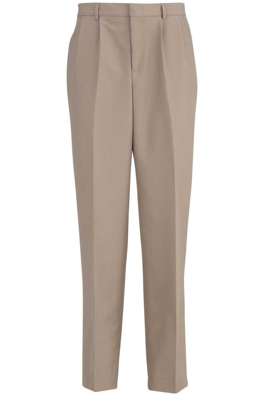 Mens Pleated Front Poly/Wool Pant