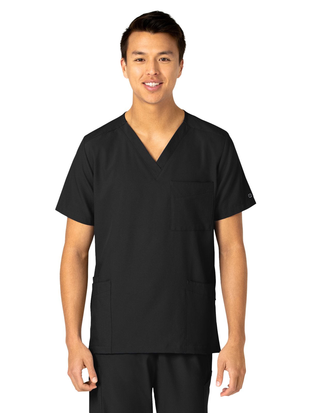 W123 Unisex 4-Pocket V-Neck Top