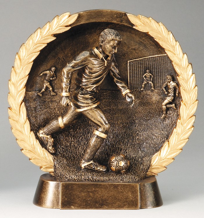 Soccer Male High Relief Circular Plate Award 2