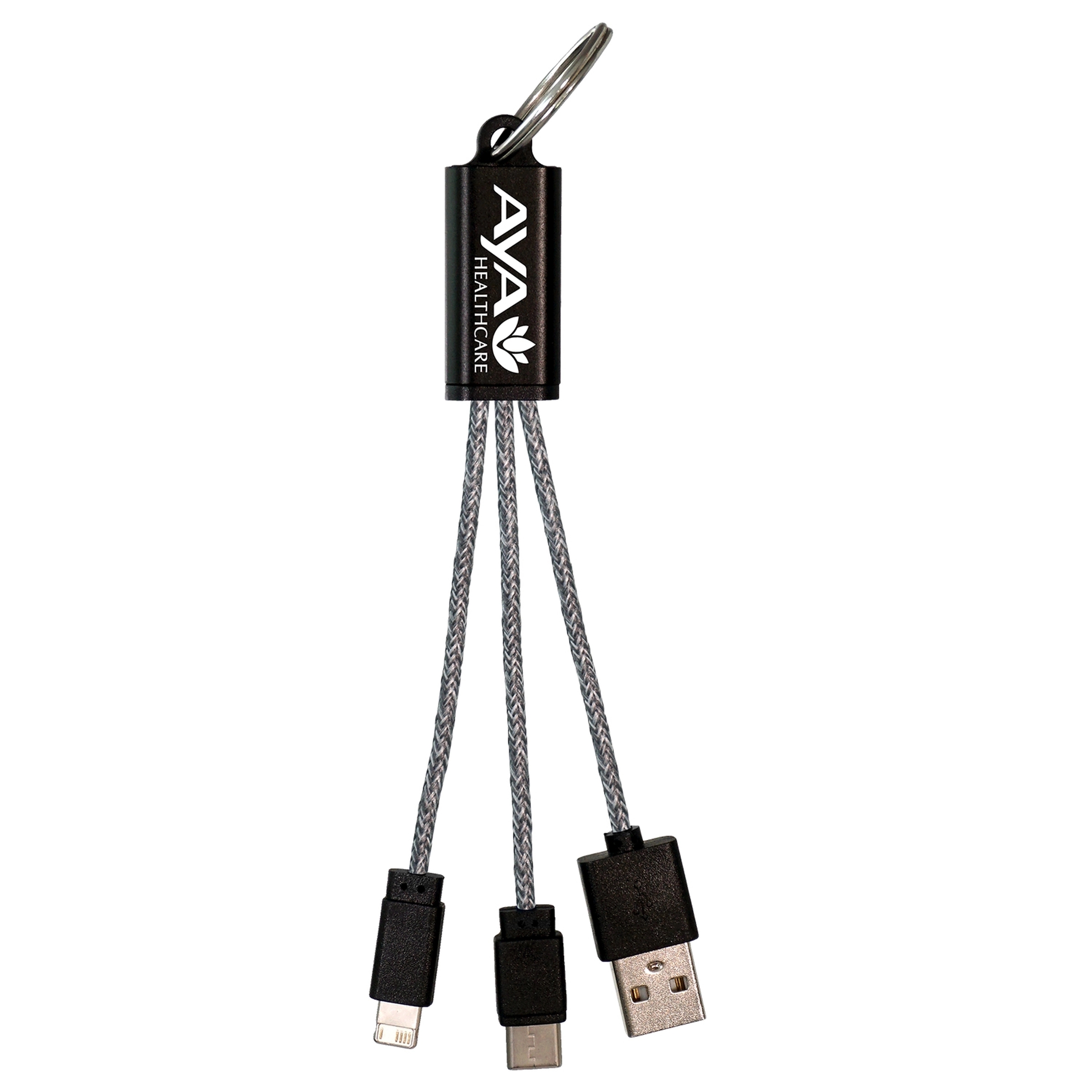 Ridge 3-in-1 Charging Cable Keychain 12