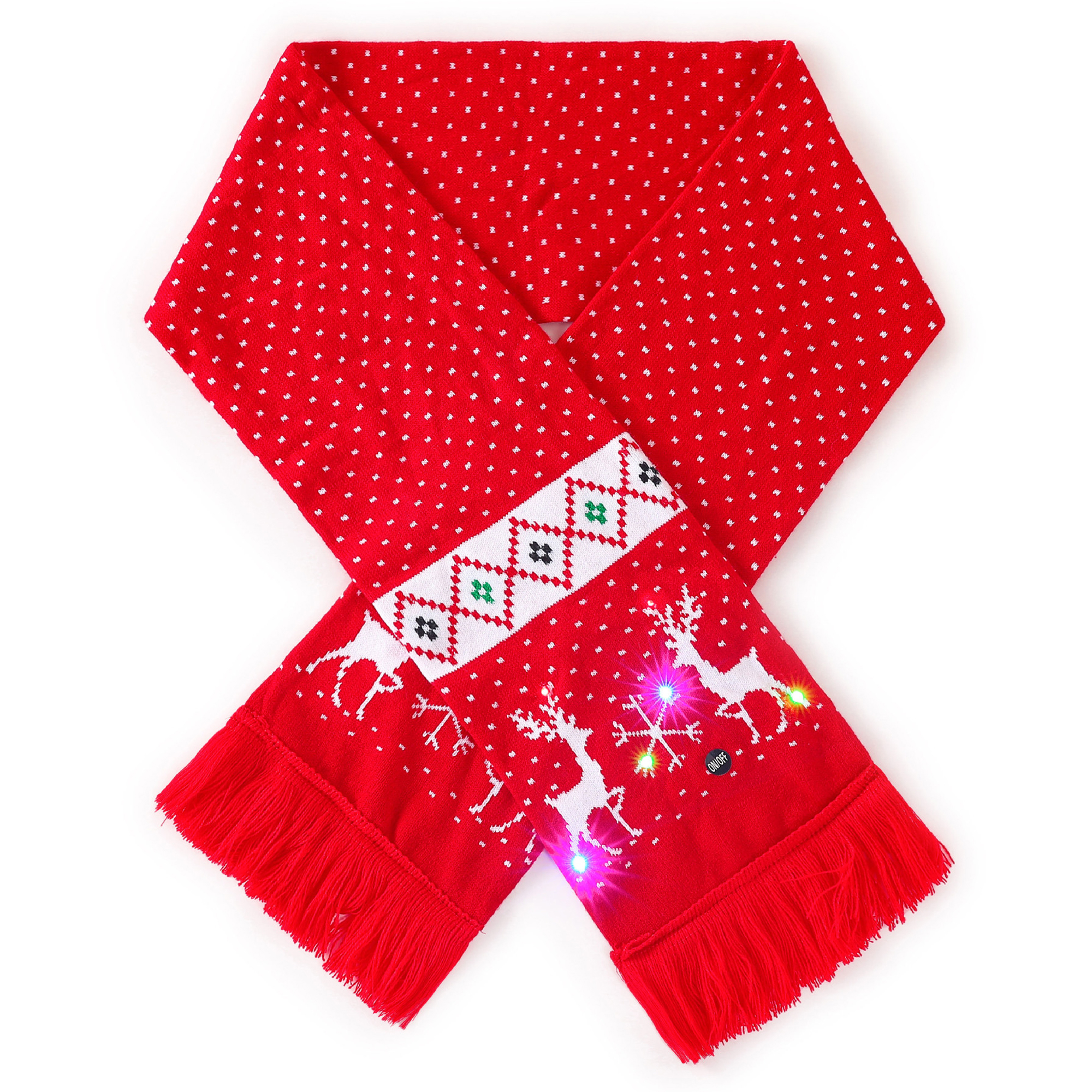 LED Lighted Scarf with Patterned Design 18