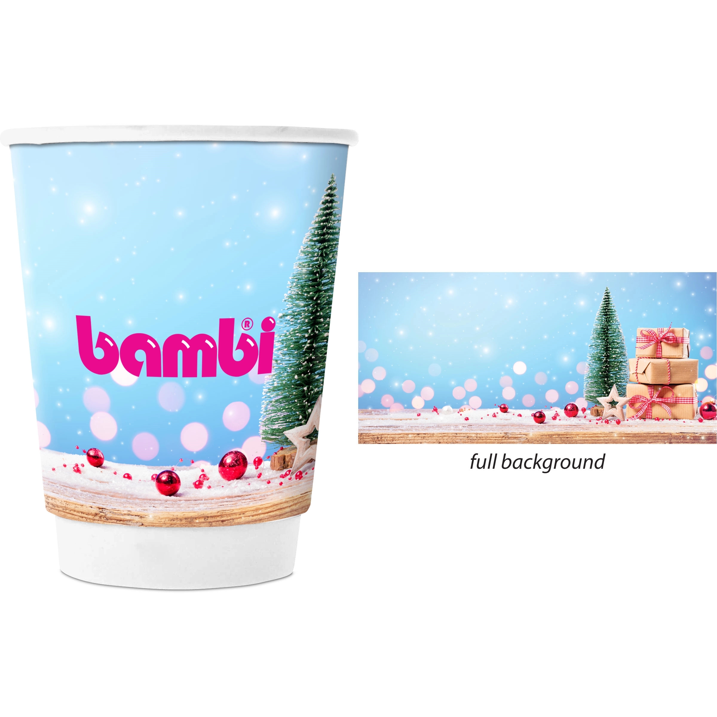 Holiday Themed 12 oz Double Wall Cup 2