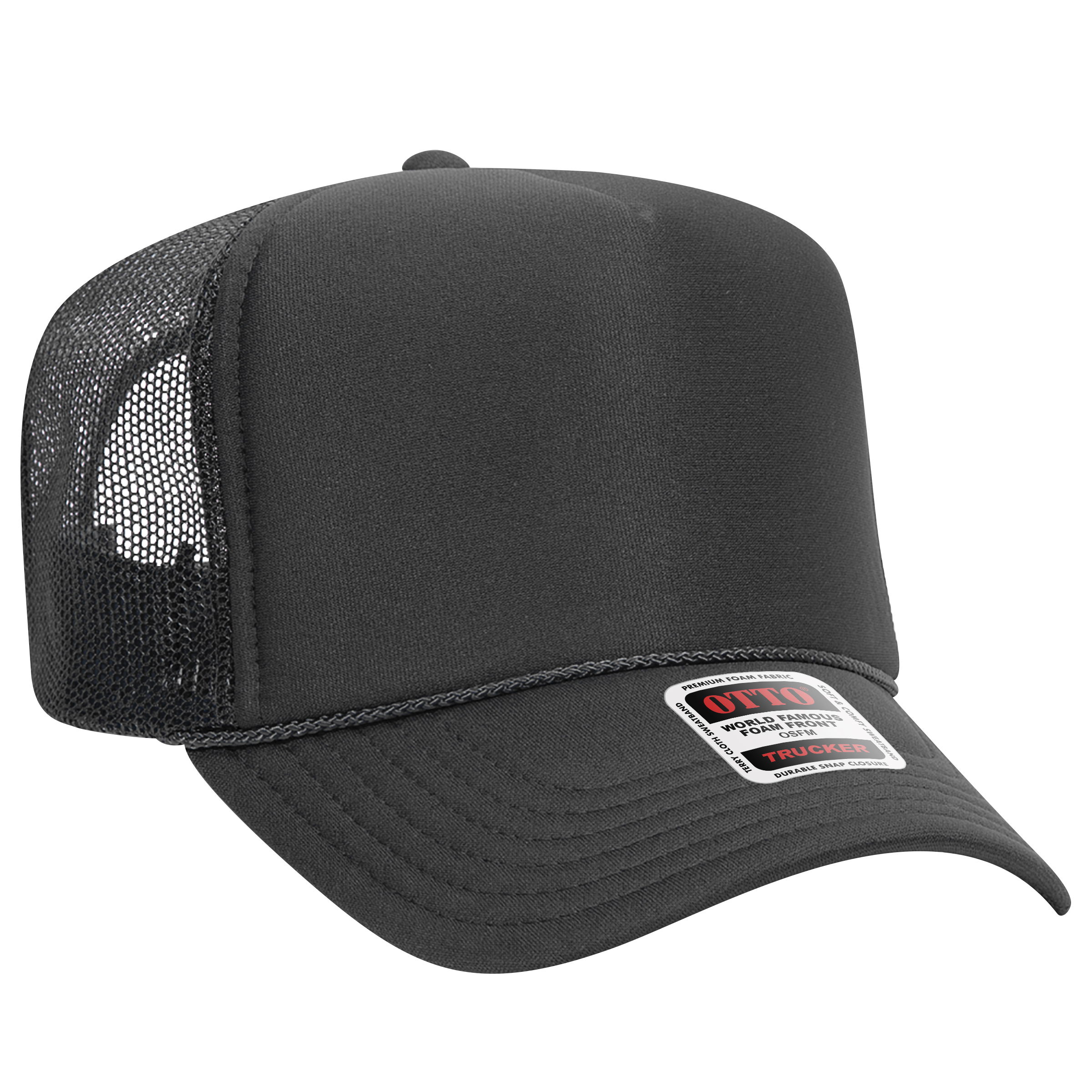 OTTO CAP® 5 Panel High Crown Mesh Back Trucker Hat 33