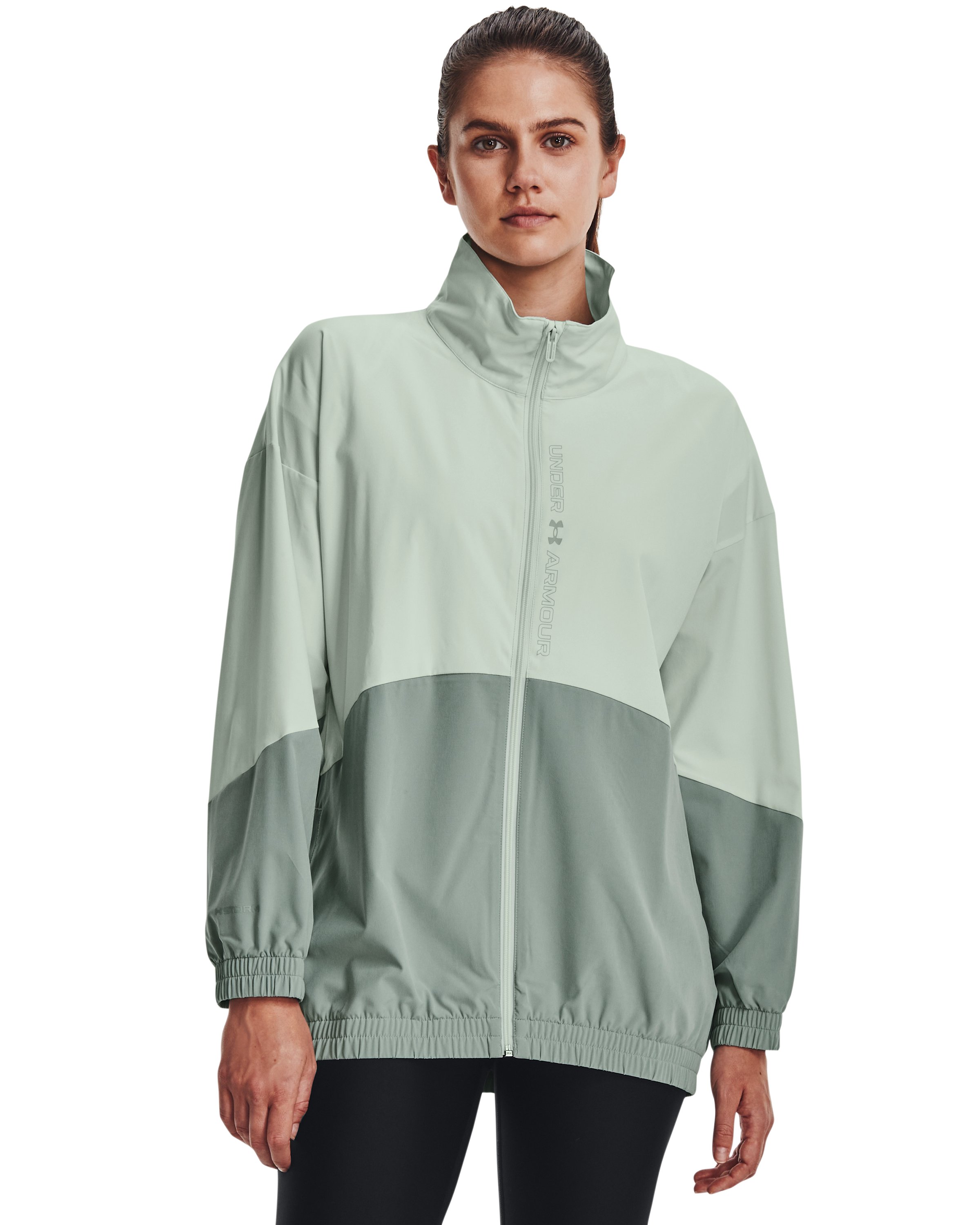UA Woven Women's Oversized Full-Zip Jacket 9