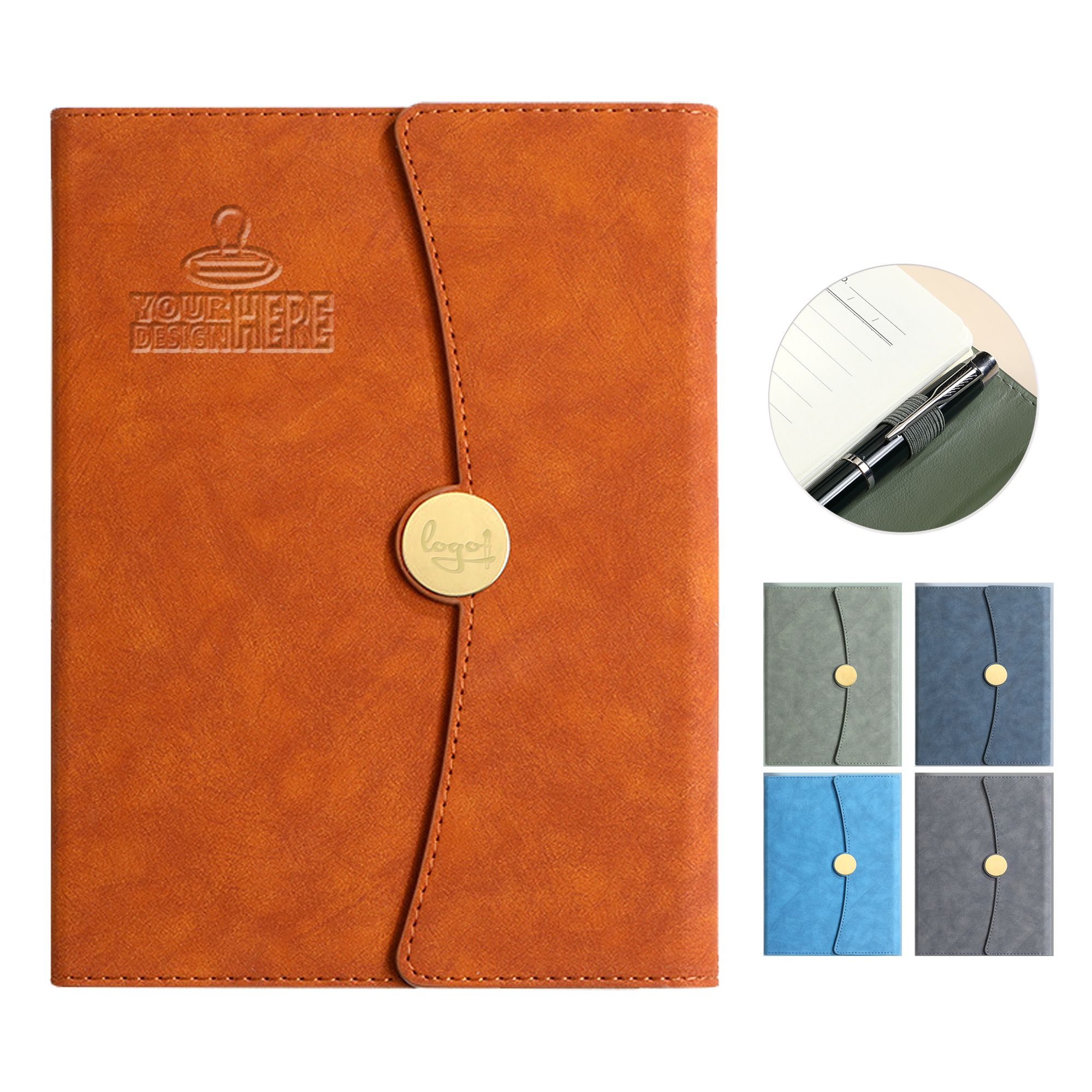 PU Leather Journal With Magnetic Buckle Closure 3