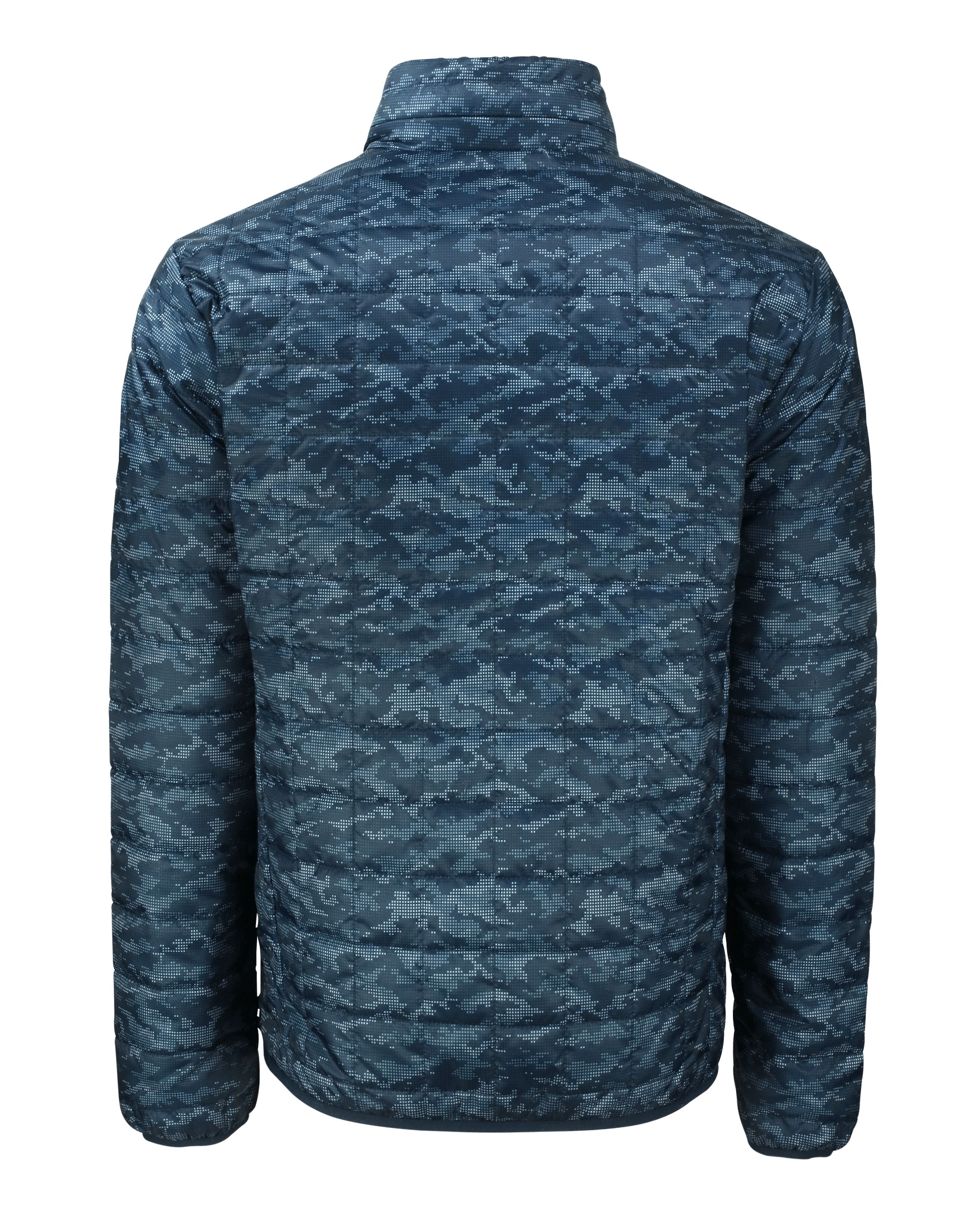 Cutter & Buck Rainier Recycled Insulated Printed Puffer Mens Full Zip Jacket 30